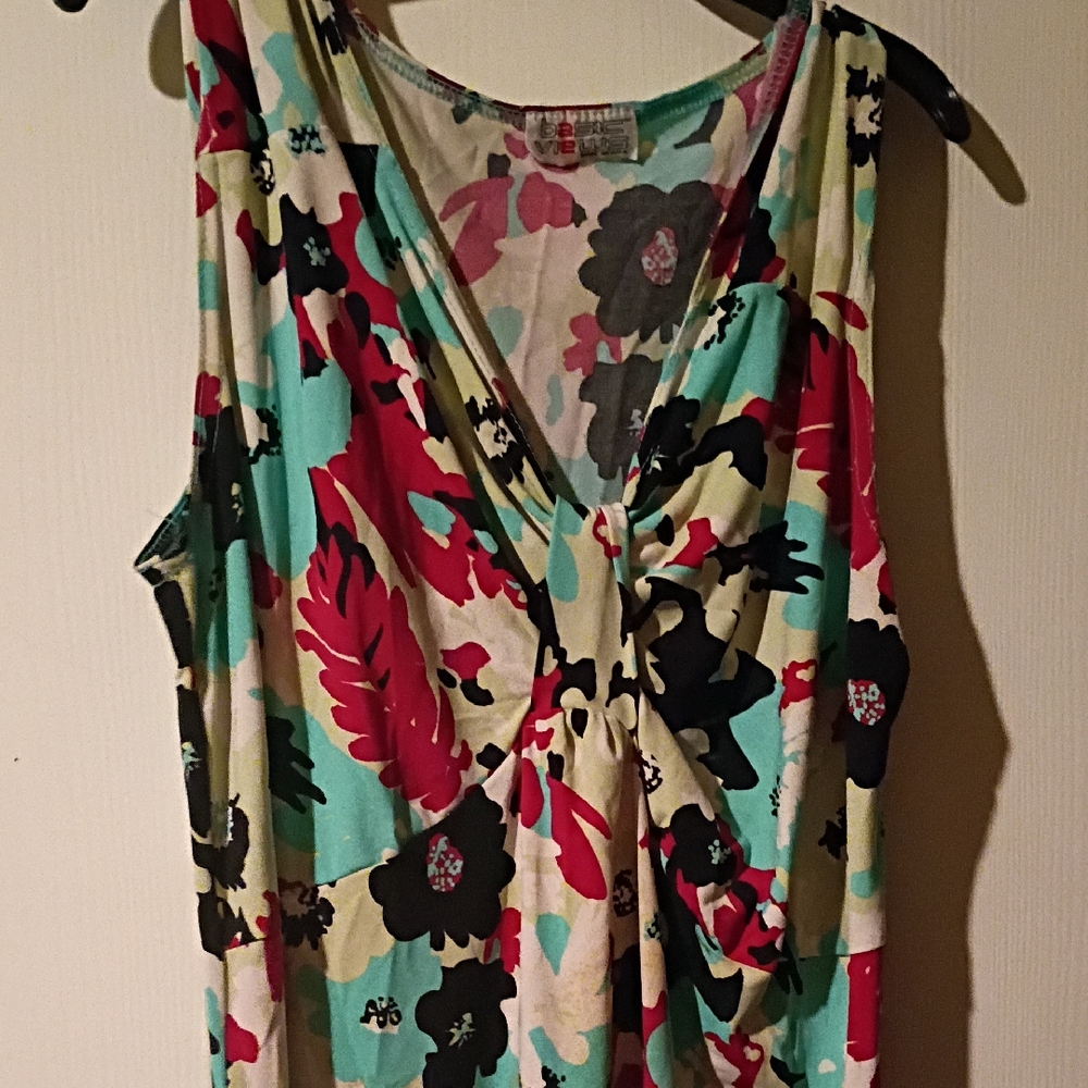 Vibrant Floral V-Neck Blouse